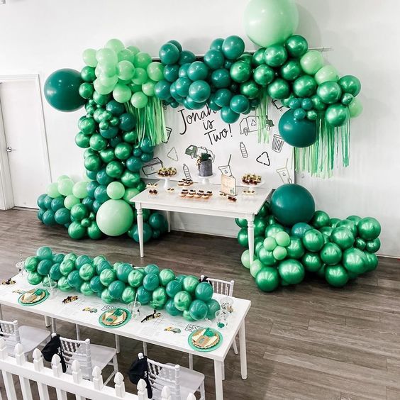 Backdrop sinh nhật màu xanh BBX577 Backdrop sinh nhật màu xanh BBX577