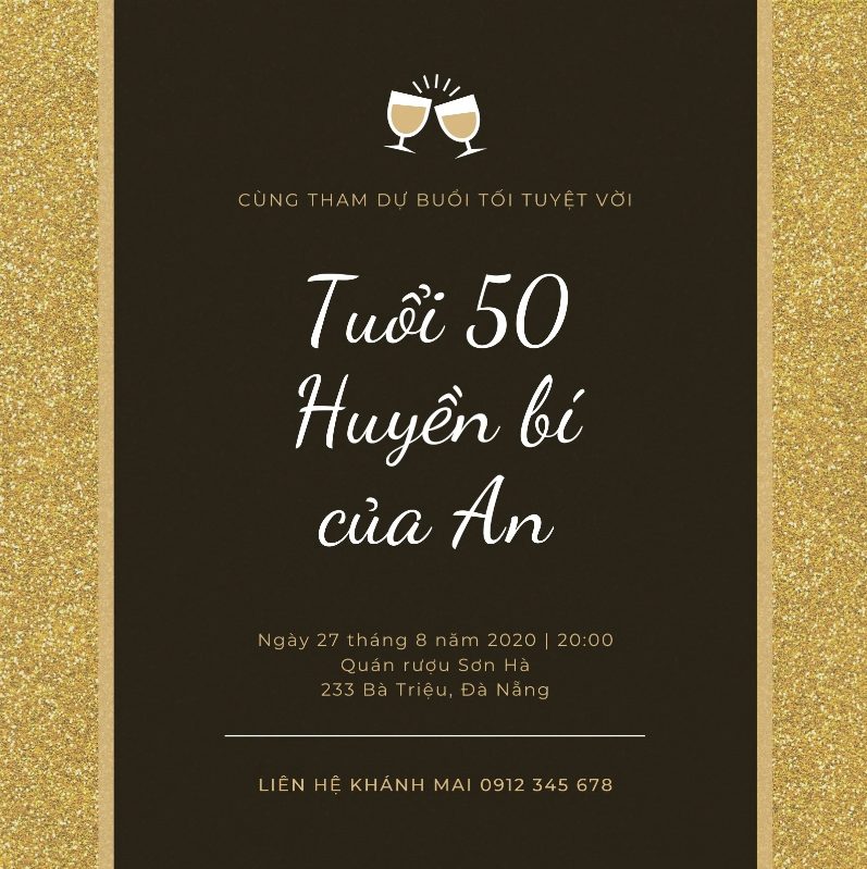 Mẫu thiệp mời sinh nhật online người lớn lịch sự, thu hút 2023