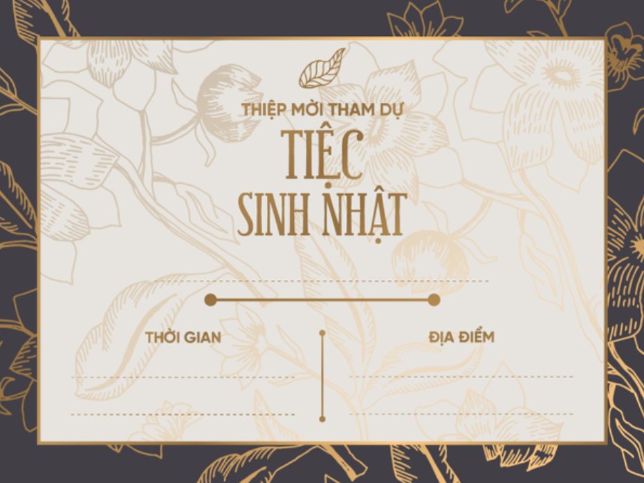 Mẫu thiệp mời sinh nhật online người lớn lịch sự, thu hút 2023